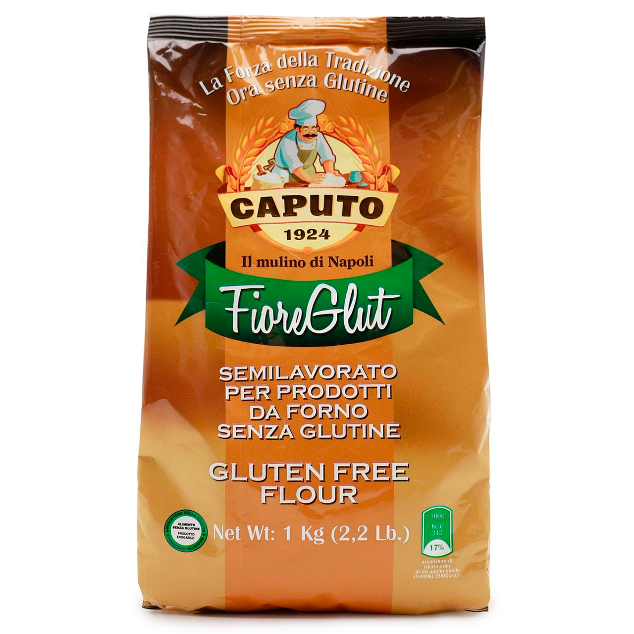 Gluten Free Flour, Farina Senza Glutine, Caputo, Napoli, 2.2 lb (1 kg)