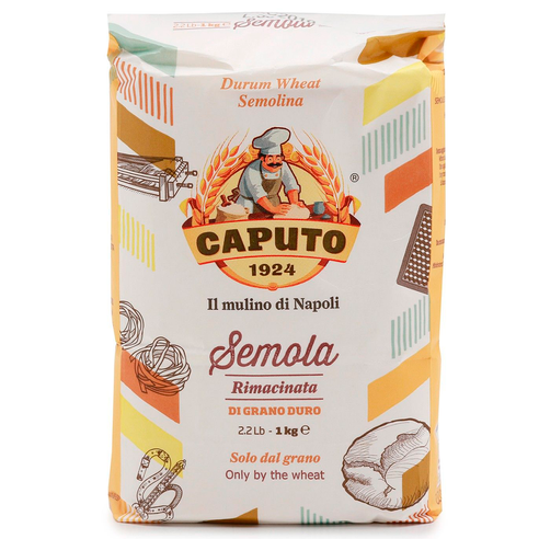 Semolina Flour, Semola Di Grano Duro, Caputo, Napoli, 2.2 lb (1 kg)