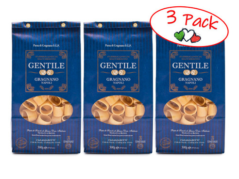 Pasta Calamaretti, Gentile, Gragnano-Napoli, 1.1 lb (500 g) - 3 PACK