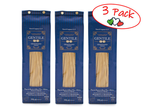 Pasta Spaghetti (8 min), Gentile, Gragnano-Napoli, 1.1 lb (500 g) - 3 PACK