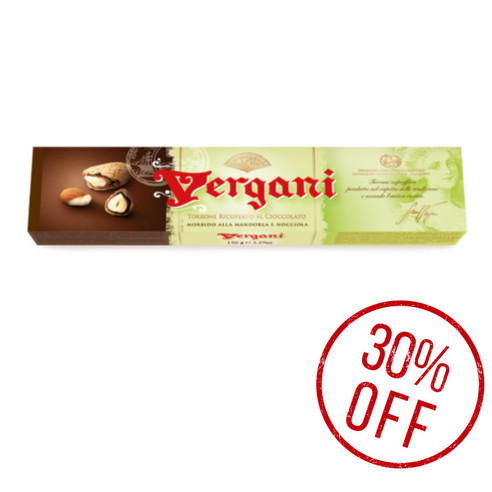 Vergani Torrone Tenero with almonds and chocolate, Soft, Italy, 5.29oz