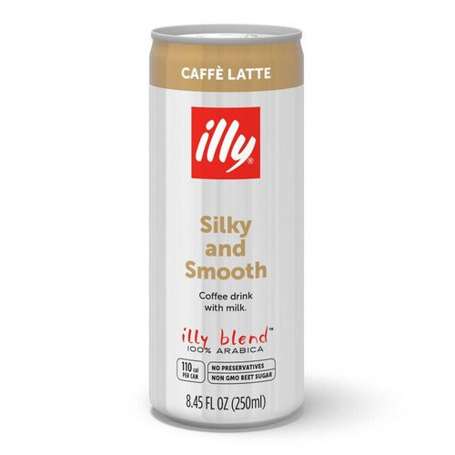 Caffe Latte Ready to Drink, Illy,  Can 12/8.5 oz
