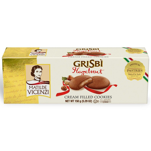 Cookies Grisbi Filled With Hazelnut Cream, Vicenzi, Italy, 5.29 oz (150 g)