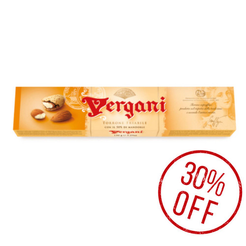 Vergani Torrone with almonds, Italy, 5.29oz