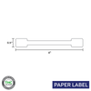 Blank Tamper Evident Labels - 4" X 0.5" Color White, Semi Gloss Paper (1,000 Per Roll)