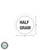 0.5 Gram Clear Circle Label, 0.5" x 0.5"