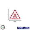Cannabis Universal THC Maryland Symbol, triangle label, Paper Label, 1.1202" x 1" (Qty 1000 pcs)