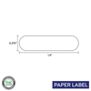 Blank TT Printable, Thermal Transfer Paper Label,  0.375" x 1.5" (Qty 5,000 Per Roll)