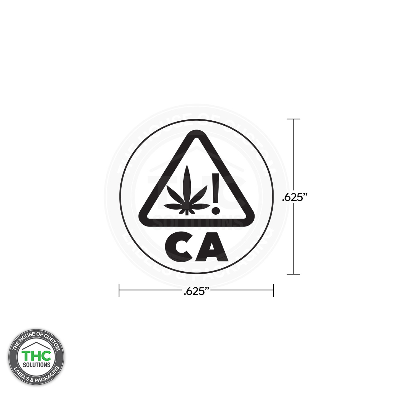 オンラインショップ California Symbol Clear Circle Label, 0.625 帽子
