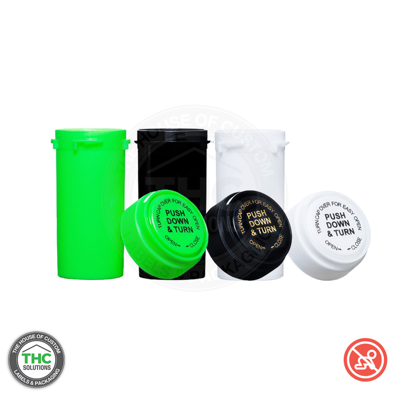 Custom Cannabis Pop Top Container (13 Dram)