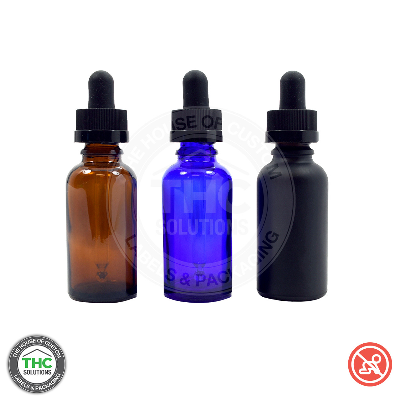 THCR 30ml Tincture Bottle with Eye Pipette Dropper (QTY 330)