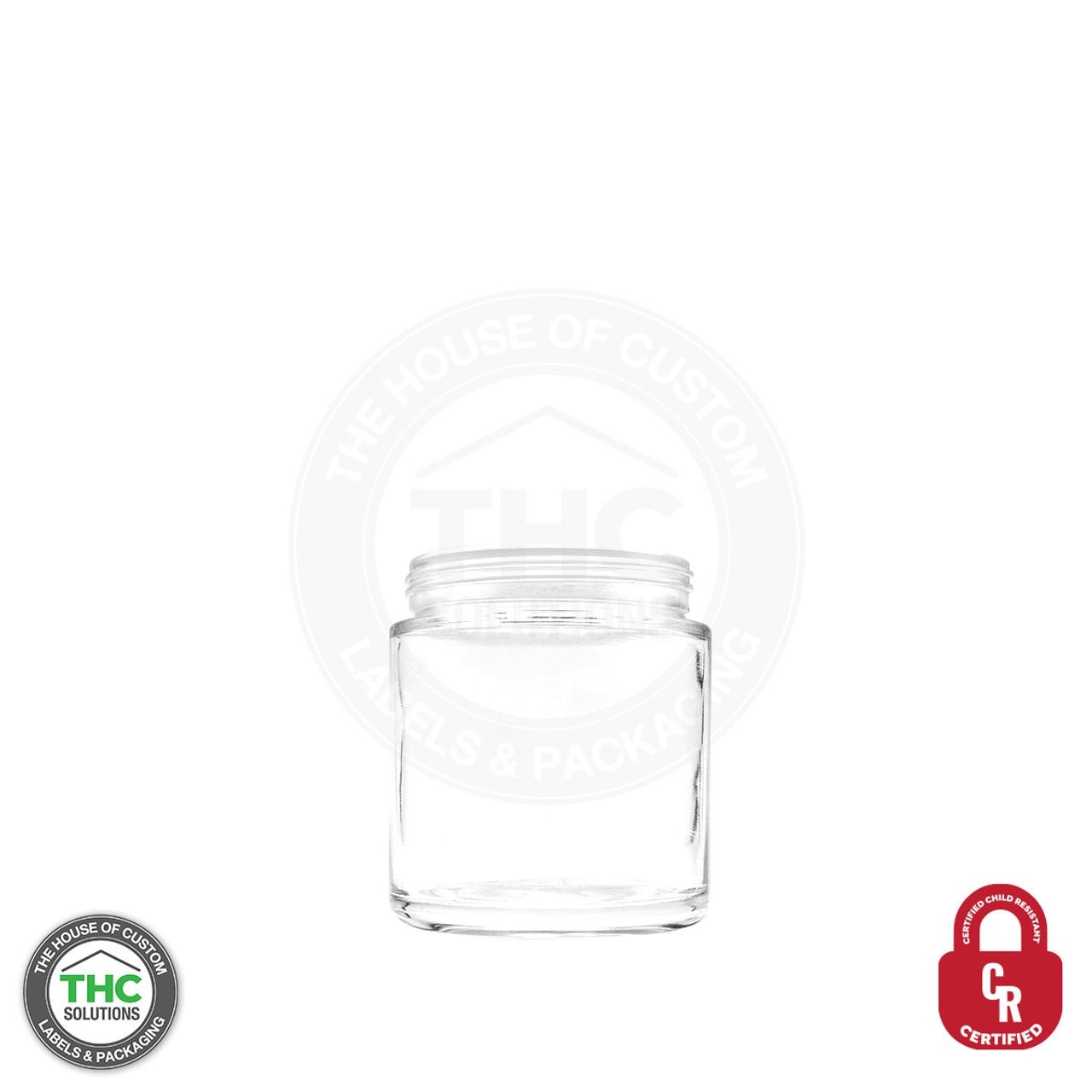 Pollen Gear LoPro Wide Mouth Straight Sided Clear Glass Jars