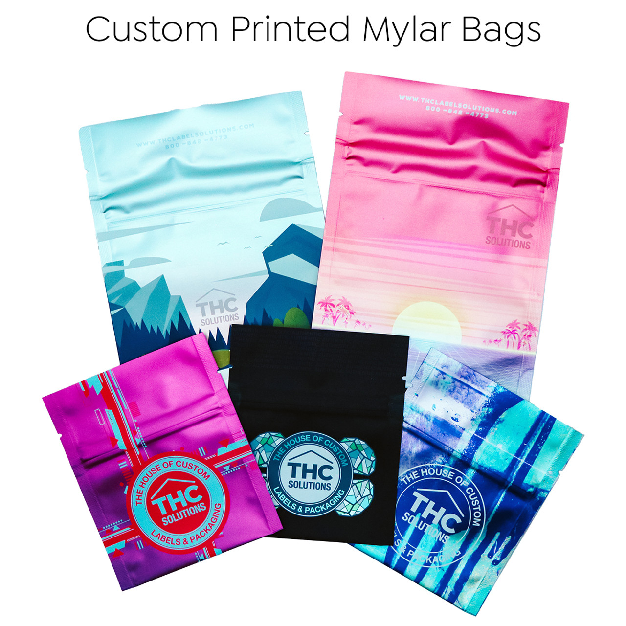 Custom Printed Mylar Bags Pouches With Logo At 30 Discount