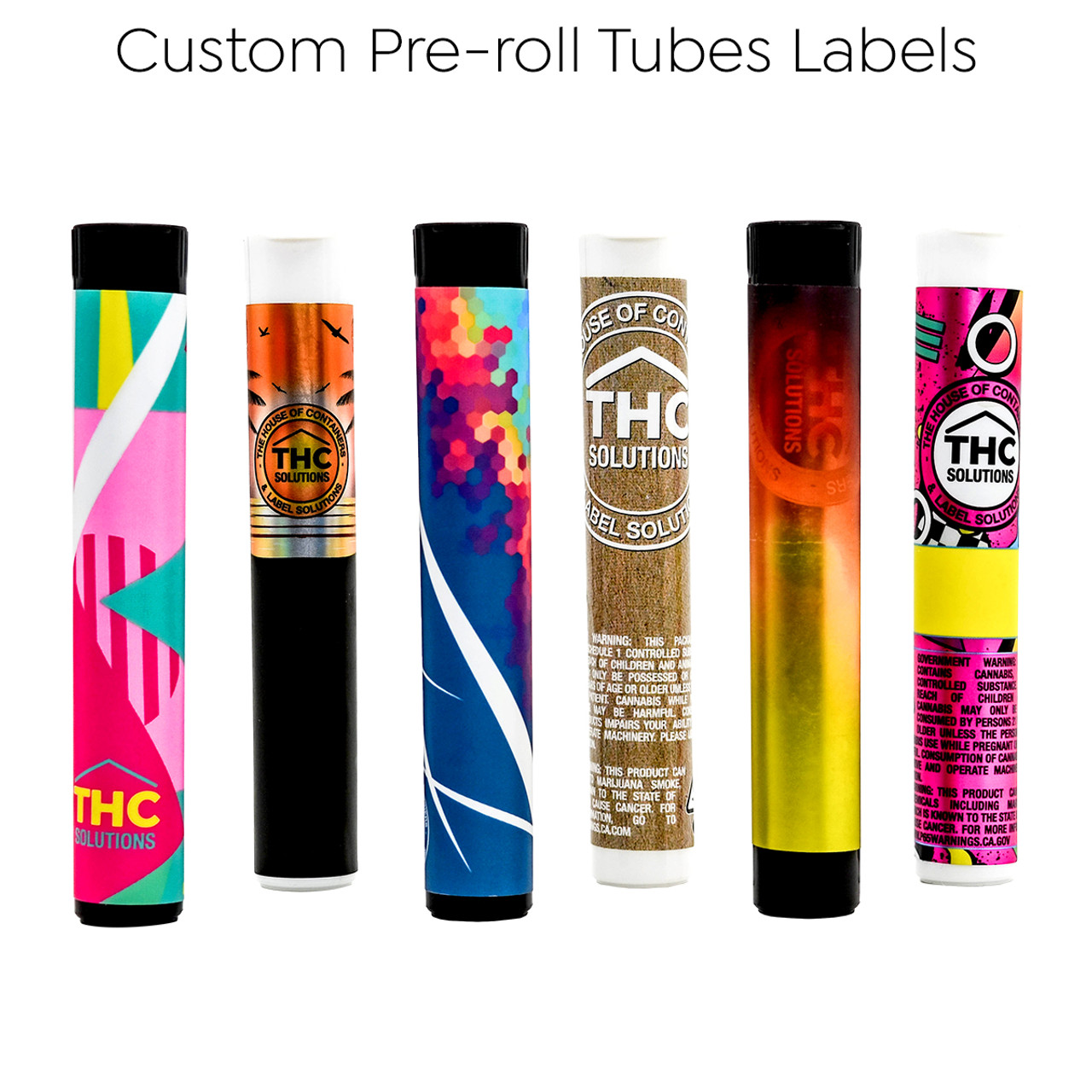 Custom Pre Roll Joint Tube with Sticker / Label - Cannabis Promotions