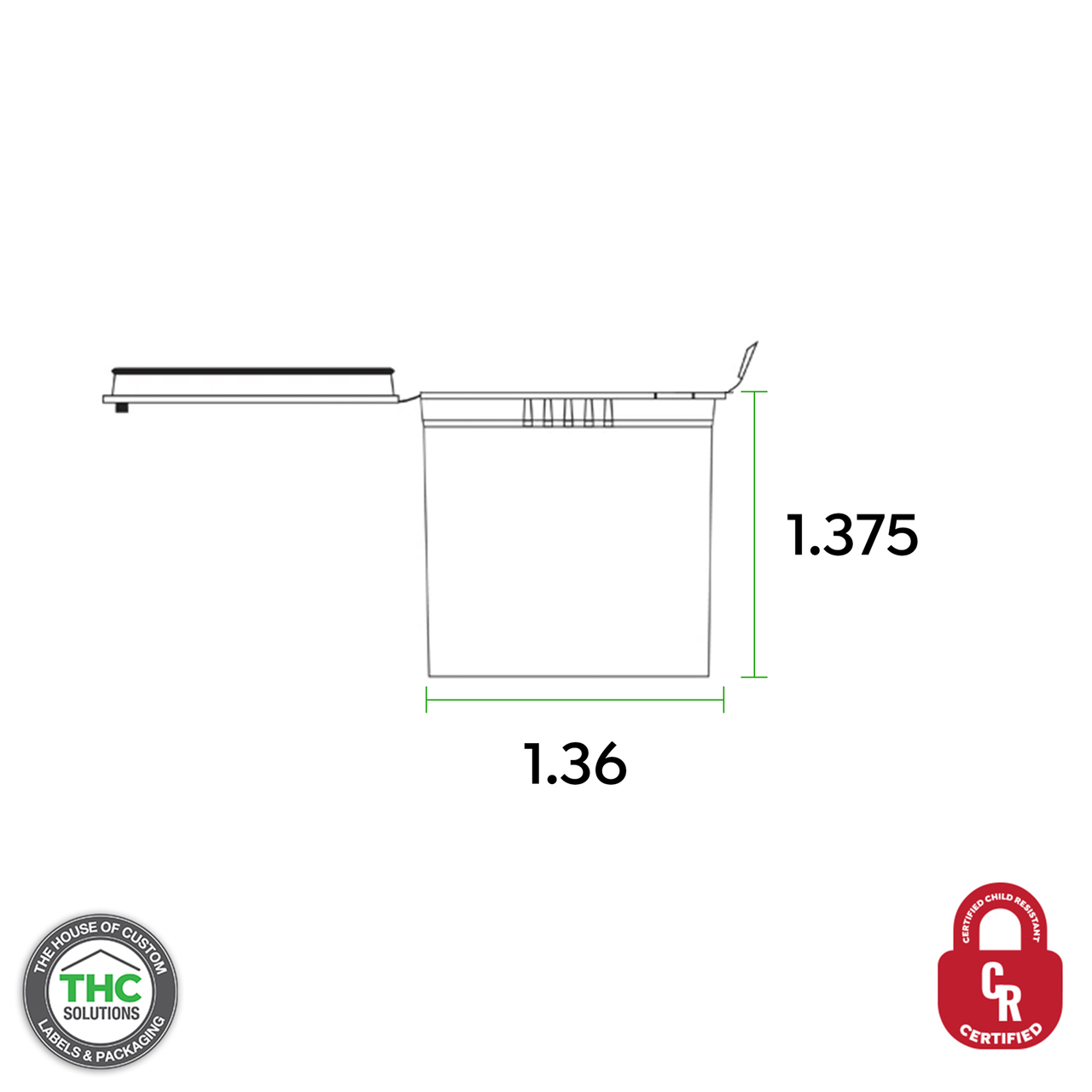 6 Dram Child Resistant Latch Top Pop Top Bottles (300 qty.)