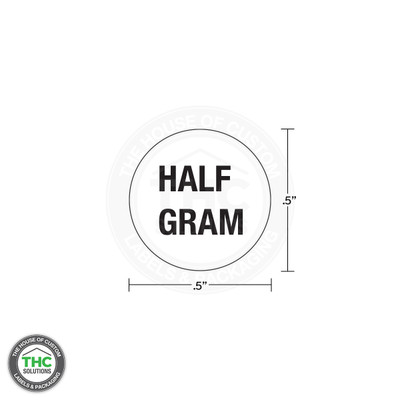 0.5 Gram Clear Circle Label, 0.5" x 0.5" 0.5 Gram Clear Circle Label, 0.5" x 0.5"
