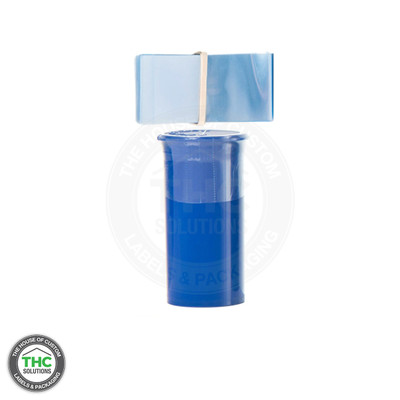 Clear shrink bands for 13 dram containers