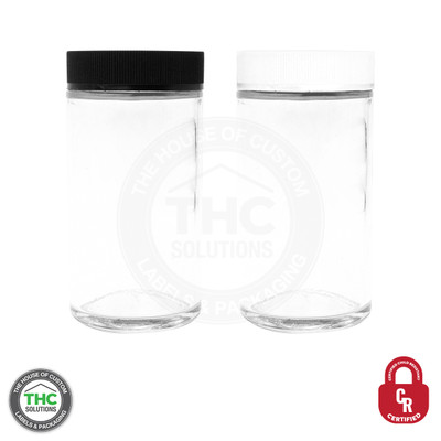 THCR 6 oz Child-Resistant Glass Jar THCR 6 oz Child-Resistant Glass Jar