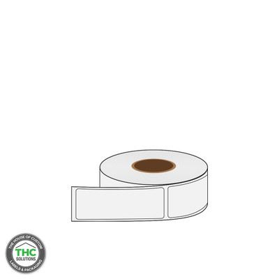 3" X 1" Blank Poly Label (1" Core, 5" Diameter)