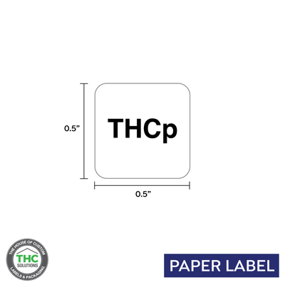 THCp Government Warning Symbol, Generic Square Paper Label, 0.5" x 0.5" (Qty 1,000 Per Roll) THCp Government Warning Symbol, Generic Square Paper Label, 0.5" x 0.5" (Qty 1,000 Per Roll)