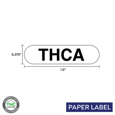 THCA Government Warning, Generic Paper Label, 0.375" x 1.5" (Qty 5,000 Per Roll) THCA Government Warning, Generic Paper Label, 0.375" x 1.5" (Qty 5,000 Per Roll)