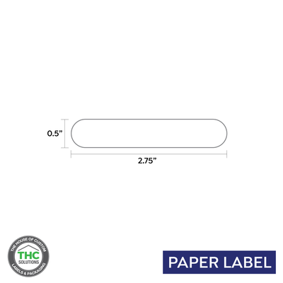 Blank TT Printable, Thermal Transfer Paper Label, Paper Label, 0.5" x 2.75" (Qty 1000 pcs) Blank TT Printable, Thermal Transfer Paper Label, Paper Label, 0.5" x 2.75" (Qty 1000 pcs)