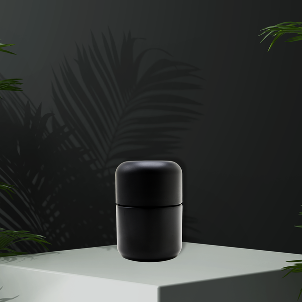 20 Dram Pollen Gear Matte Black Glass Jar with Matte Black CR Lid (Qty 72)