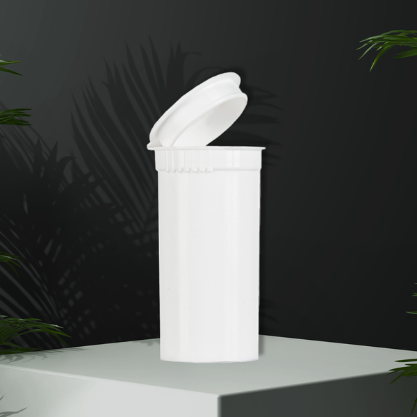 Child Resistant Pop Top Bottle White, 13 Dram (Qty 592)