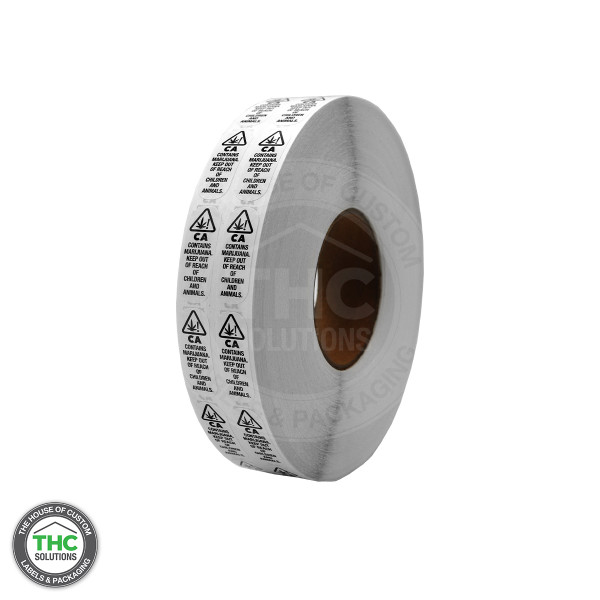 California Warning Symbol Along With Basic Warning Text, 0.625" x 1.625"