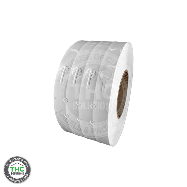 Strip Tags End-to-End 1"x10" with Perforated End White