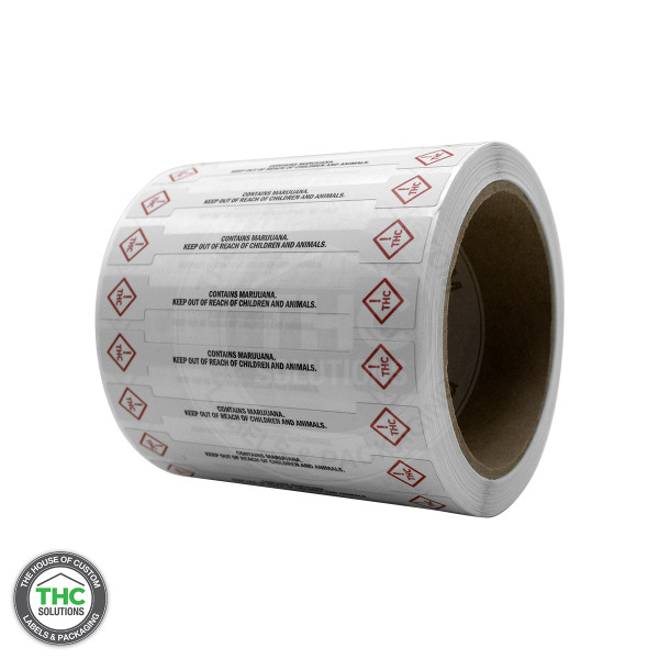 Florida Tamper Evident Void Labels - 4" X 0.5" (Large)