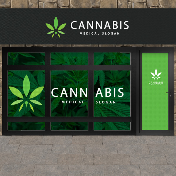 custom perforated window vinyl decal