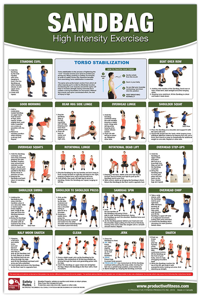 Upper body 2025 sandbag exercises