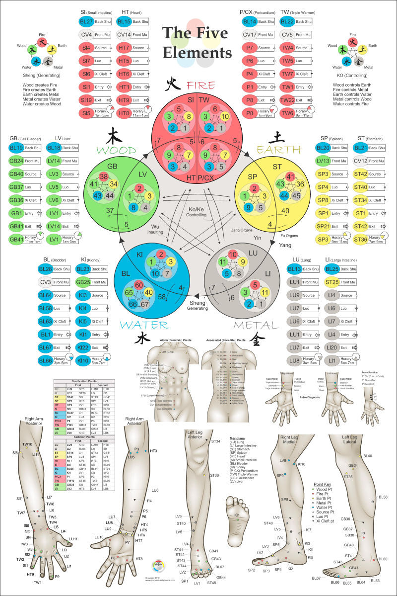 Five Elements of Acupuncture Points 2nd ed. - Clinical Charts and