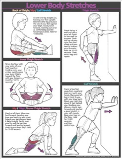 Children Lower Body Stretches Poster Children Lower Body Stretches Poster