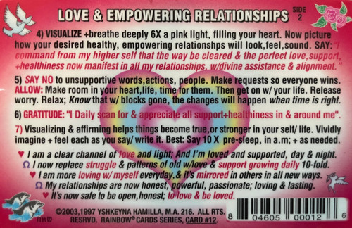 Love and Relationship Card-Side 1 Love and Relationship Card-Side 1