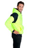 F303HPW - MENS SHOULDER CONTRAST PANEL HOODIE