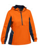 Orange / Navy - Front - BKL6571 - Women's Hi Vis Liquid Repellent Fleece Hoodie