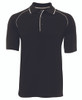 Black / White - Front - 2MRP - JB's RAGLAN POLO