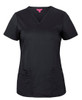 Black - Front - 4SPT1 - JB's Ladies Premium Scrub Top