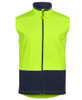 Lime / Navy - Front - 6HWV - JB's HV Three Layer Softshell Vest