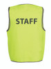 Lime - Front - 6HVS6 - JB's HV Safety Vest Print Staff -S