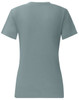 A light blue short-sleeve women's premium cotton tee shirt featuring a plain back design.