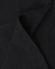 A black premium cotton long-sleeve tee shirt, showcasing the soft fabric and stitching details.