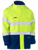Yellow / Navy - Front - BJ8110T - Taped Hi Vis FR Wet Weather Shell Jacket