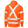 BK6819XT - X Taped Hi Vis Zip Front Fleece Hoodie