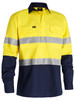 Yellow / Navy - Front - BSC6415T - X Airflow Closed Front Taped Hi Vis Ripstop Shirt