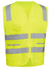 Yellow - Front - BV0341T - Taped Hi Vis Safety Zip Vest