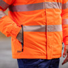 BJ6842T - Taped Hi Vis Heated Jacket with Hood