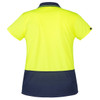 Yellow / Navy - Back - ZH731 - Womens Hi Vis Basic Short Sleeve Polo - Syzmik